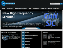 Tablet Screenshot of micrometalsarnoldpowdercores.com